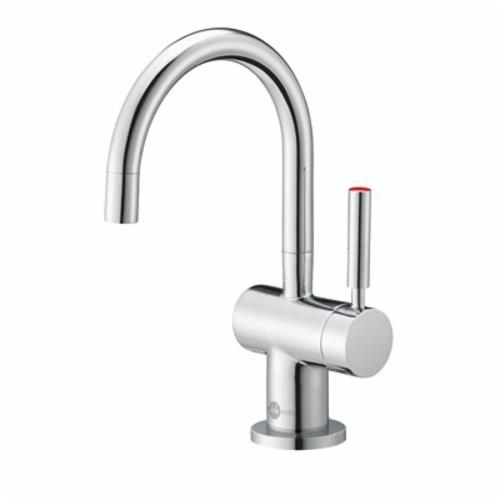 Contemporary Round Instant Hot Water Dispenser in Arctic Stainless