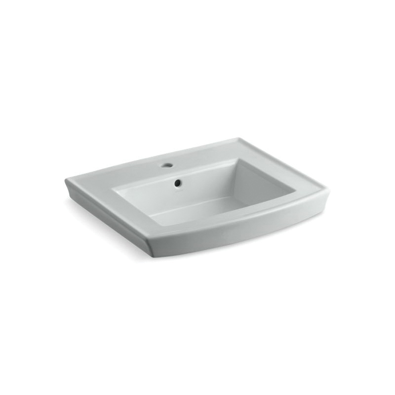 CAMBRIDGE Rectangular pedestal porcelain washbasin By