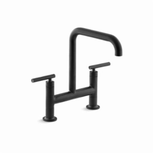 Kohler 7547 4 Bl Purist Kitchen Sink Faucet 1 8 Gpm 2 Handles Matte Black First Supply