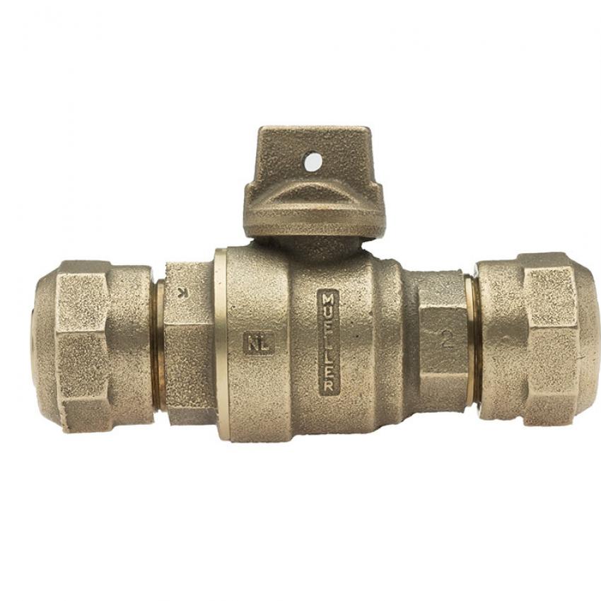 Mueller Co 300™ B-25209N 1 In-Line Ball Curb Valve, 1 In, 110 CTS ...