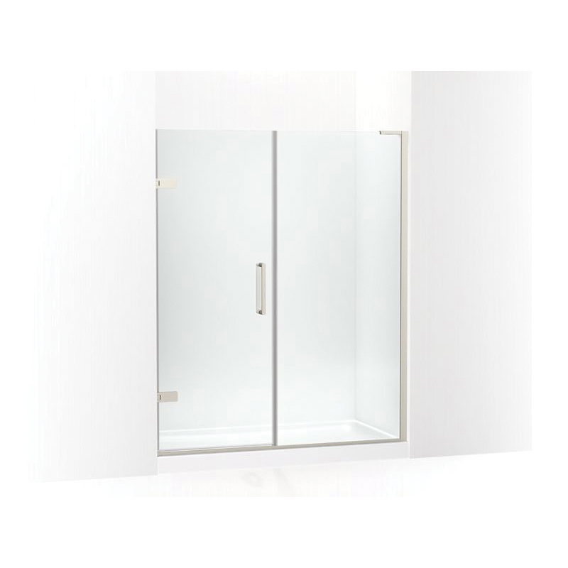 Kohler® 27618 10l Bnk Pivot Shower Door Crystal Clear Tempered Glass Frameless Anodized 0944