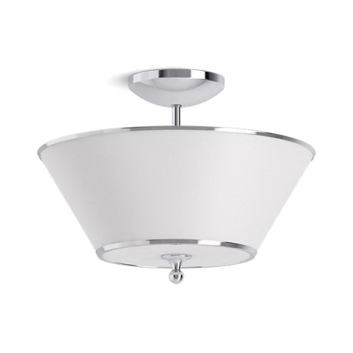 Kohler® Parohn™ 27859-FM02-CPL Dimmable Semi-Flush Light, (2) Type A ...