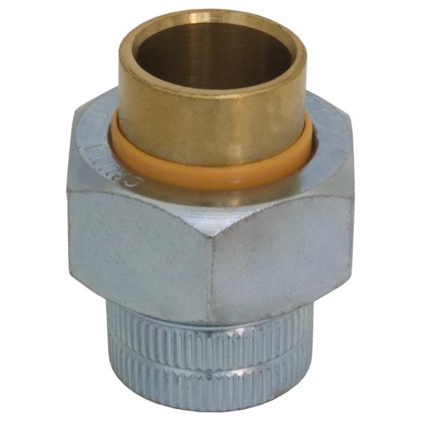 NIBCO® H81106W Ball Valve, 11/2" Nominal, Press x FIP End Style, Brass/Galvanized Steel