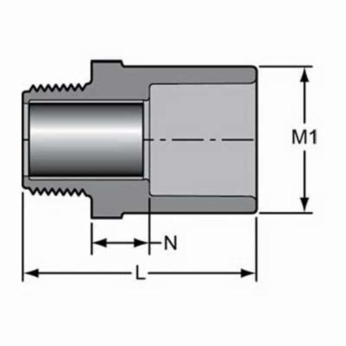 Spears® 836 005cr Standard Male Adapter 1 2 Reinforced Mnpt X Socket