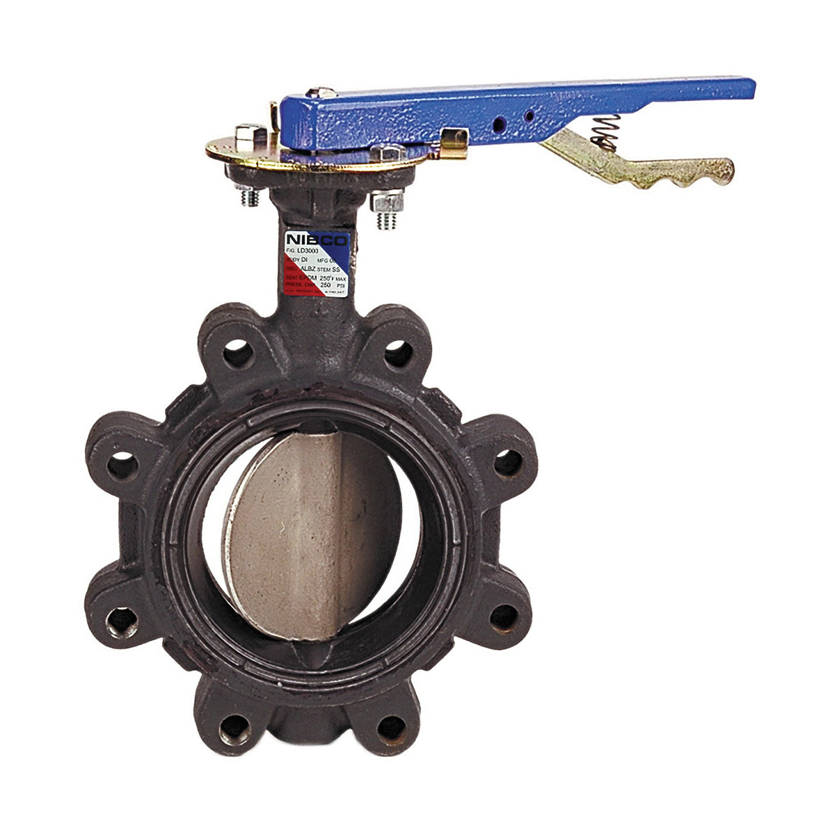 NIBCO® NLG710F LD-3000-3 Lug Style Butterfly Valve, 3 in, Ductile