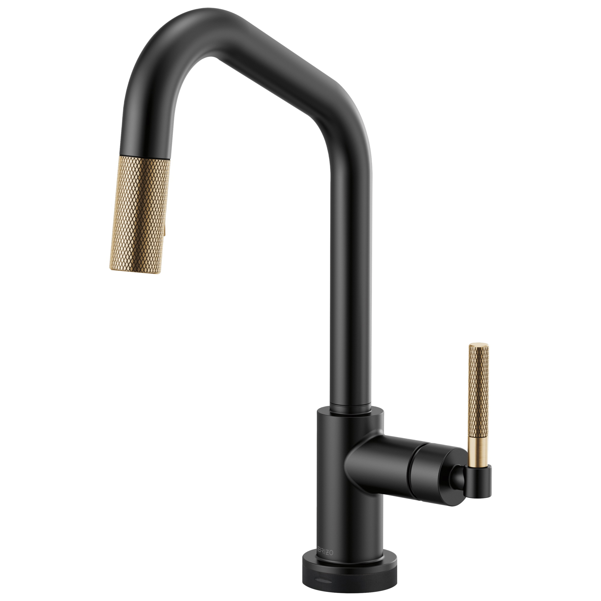 Brizo® Smarttouch® 64063lf Blgl Pull Down Kitchen Faucet Litze™ 18 Gpm Matte Blackluxe Gold 9555