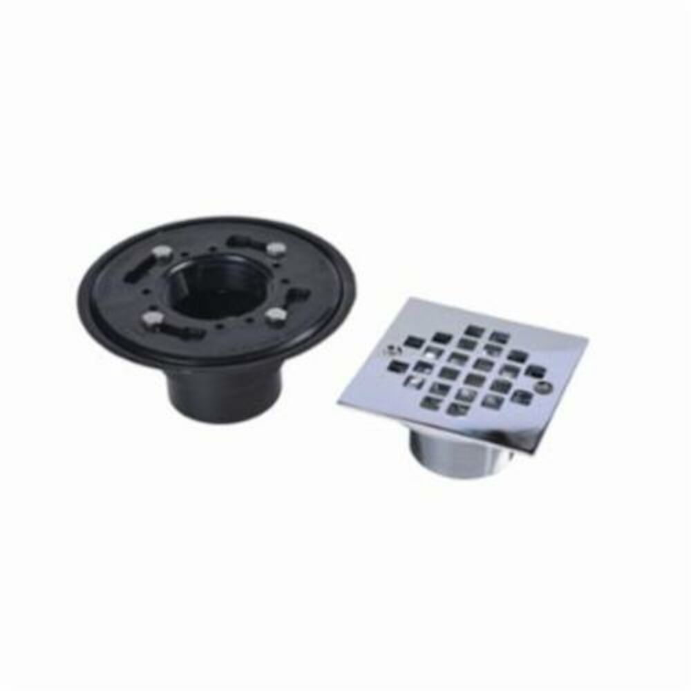 Noble PVC Shower Drain with Square Chrome Strainer