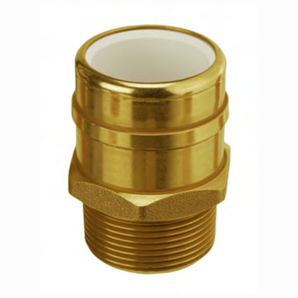 Sioux Chief Pipe Nipple Yellow Brass 1 inch Male Fitting X Close