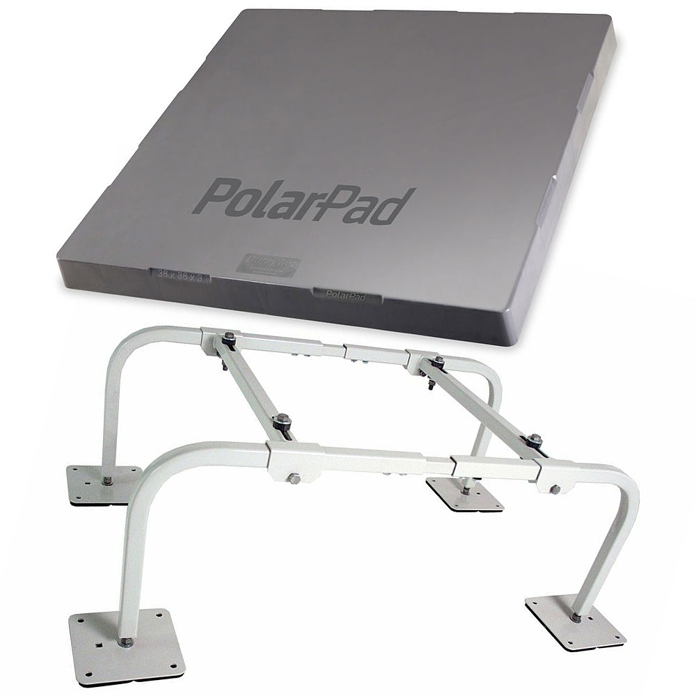 Quick-Sling® Mounting Bundle: 38X32X12 Mini Split Aluminum Stand, 38x42x3 PolarPad